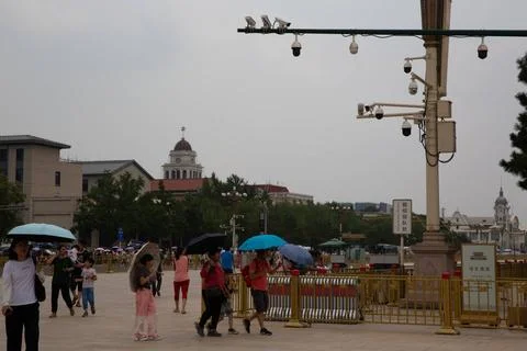  China issues draft rules for facial recognition data usage Security camer... Stock Photos