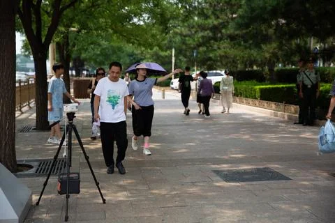  China issues draft rules for facial recognition data usage Security camer... Stock Photos