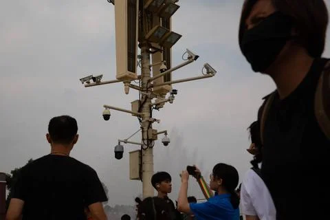  China issues draft rules for facial recognition data usage Security camer... Stock Photos