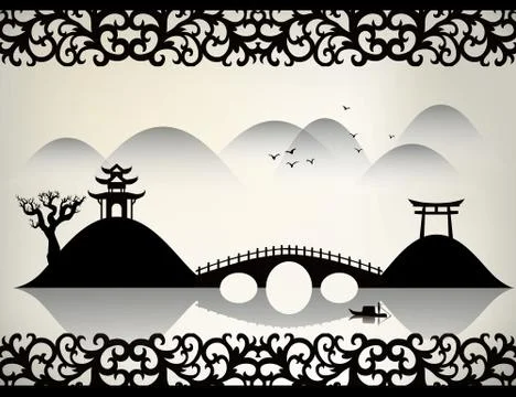 China landscape Stock Illustration