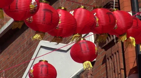 China  lanterns in wind Stock Footage 49970013