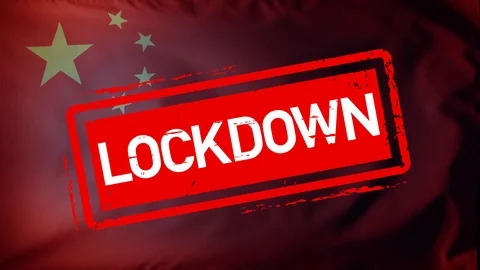 China Lockdown Outbreak Animated Graphic Sign Health Quarantine Lockdown Stock Footage 127119461