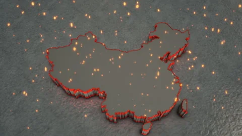 China Map 02 Video stock 149980680