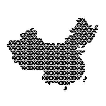 China map abstract schematic Illustrazione stock