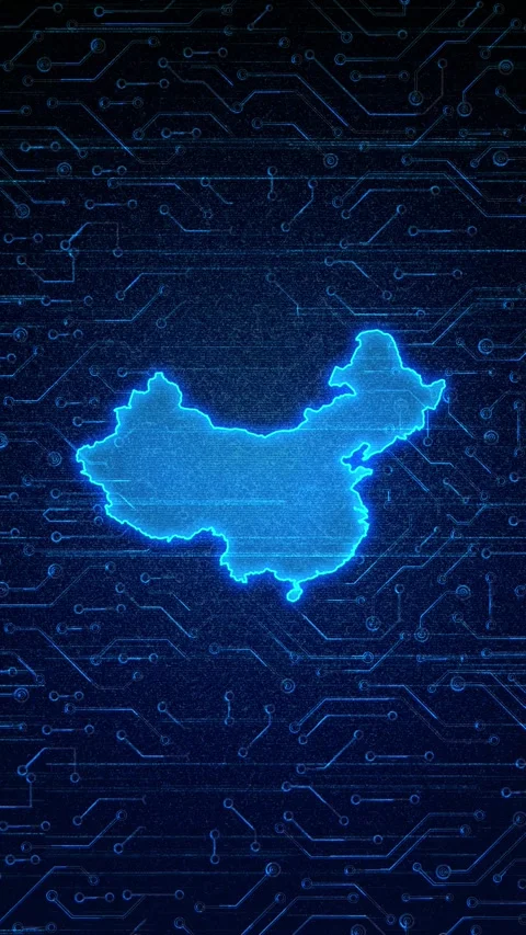 China Map Digital Technology Opener Stock Footage 336311192