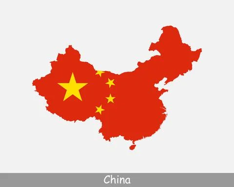 China Map Flag Stock Illustration
