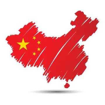 China map Stock Illustration