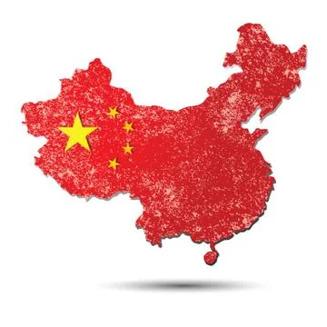 China map Stock Illustration