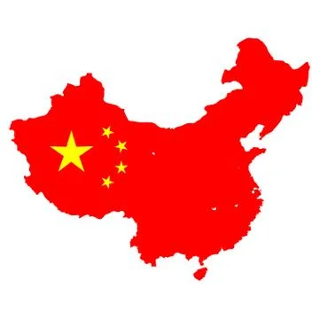 China map isolated on white background. Vector illustration Stock Illustration