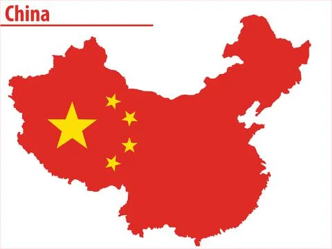 China map isolated on white background. Vector illustration Stock Illustration