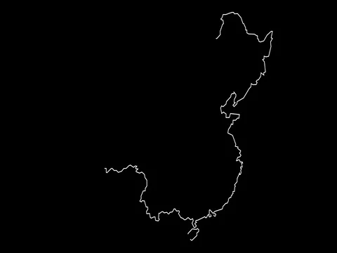 China map outline animation Vídeo Stock 72588531