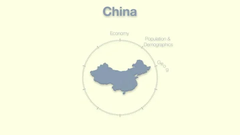 China MAP revealingmotion graphics data elements Stock Footage 339867897