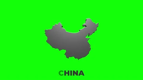 China Map Showing Up Intro By Regions 4k animated China map intro background Stockbeeldmateriaal 153808003
