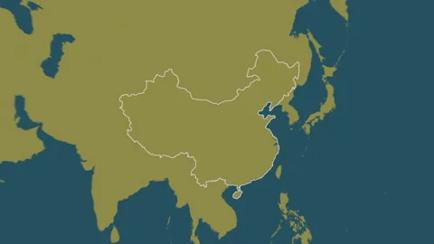 China map - solid. Regions. Pattern. Lab... | Stock Video | Pond5