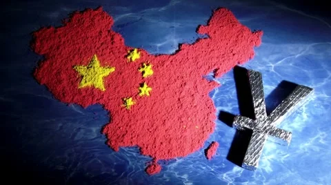 China map, yuan Stock Footage 8852600
