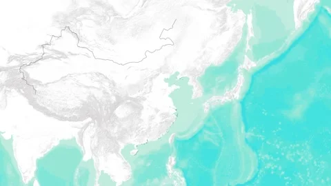 China map zoom 3d map zoom Stock Footage 238629568