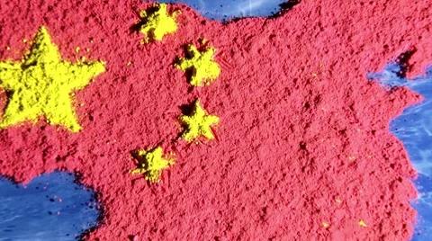 China map, zoom out Stock Footage 8852801