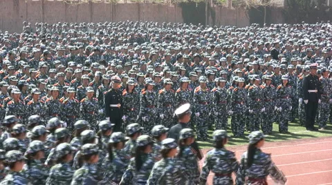 China - marching Stock Footage 5724512