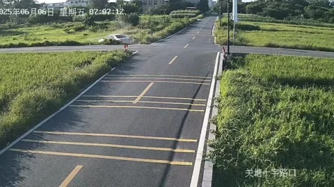 China: Multiple traffic accidents occur at rural intersection in Guangdon... Stock Footage 332767236