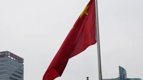 China National flag Stock Footage 50054928
