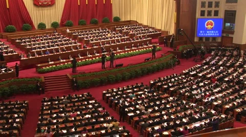 China National People Congress Stock Footage