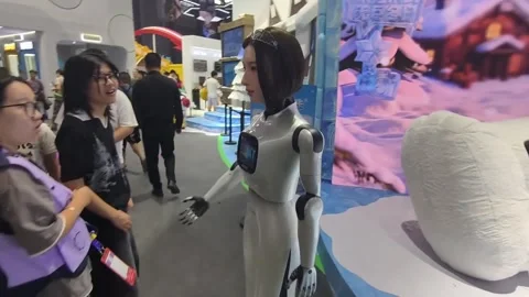 China: Noetix Robotics Bionic Humanoid Robot Video stock 341454996