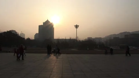 China Peoples Square 스톡 동영상 43235883
