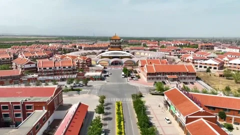 China: Poverty Alleviation Transforms Minning Town in Ningxia 库存影片 345588224