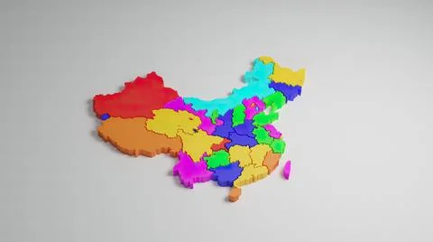 China province map on white background Stock Illustration
