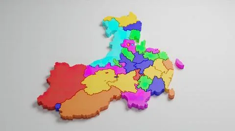 China province map on white background Illustrazione stock