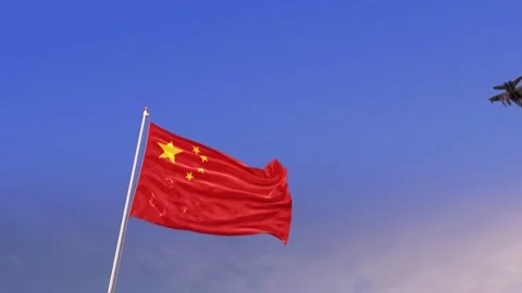 China rend sky airforce Stock-Footage 139429053