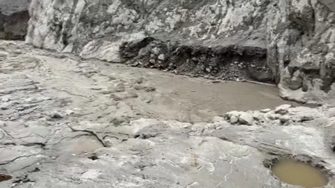China: Rescue efforts continue at mudslide-hit Gyirong Port as extent of ... Stock Footage 344185386