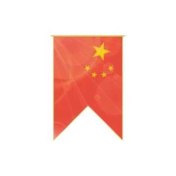 China ribbon flag Stock Illustration