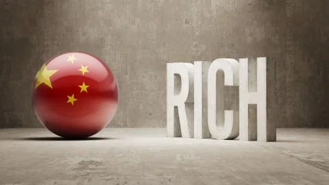 China. Rich Concept. Stock Illustration