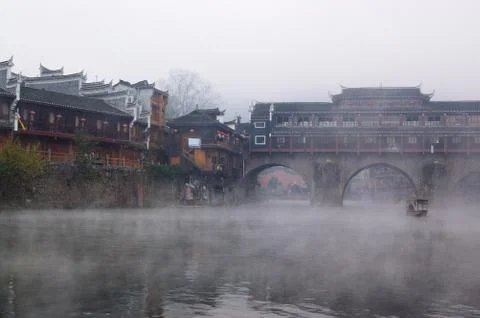 China river landscape Stock Photos