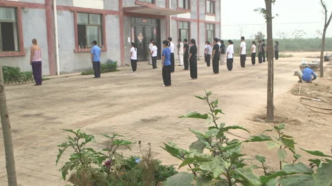 China rural people doing exercise Vidéo 160783472