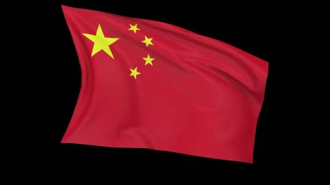 China seamless loop flag animation simulation 動画素材 150312896