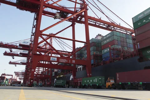 China Seaport Timelapse Vidéo 54957645