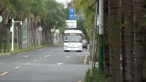 CHINA : SELF DRIVING BUS. Stock Footage 99069537
