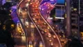 China Shanghai, Aerial View of freeway rush hour heavy traffic jam highway. 4k or 4k+ Resolution