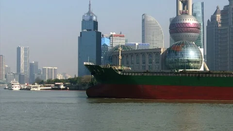 China Shanghai Bund Stock Footage 100466644
