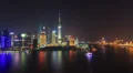 China Shanghai Huangpu River at Night.>>> Please Search: "ShanghaiSkyline" HD Footage