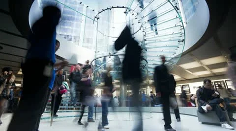 China, Shanghai, shoppers T/L Stock Footage