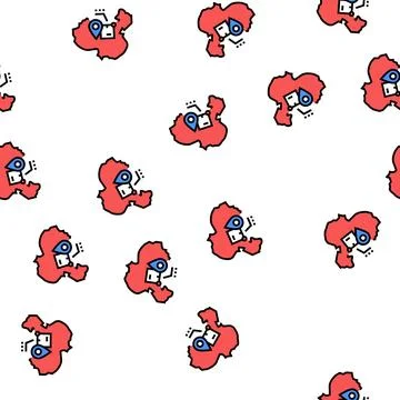 China shipment tracking vector seamless pattern Illustrazione stock