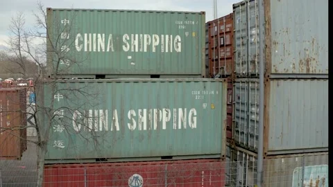 China Shipping Cargo Container Stockbeeldmateriaal 150793621