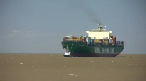 China Shipping Line 库存影片 285578