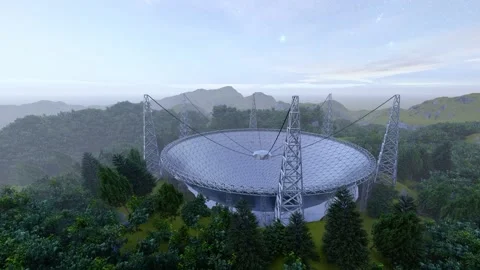 China Sky Eye Radar Observation of the Universe Stock Footage 288171904