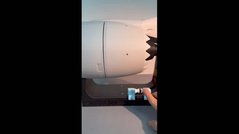 China: Stunning GE90 reverse-engine model amazes in China Stock Footage 295361630