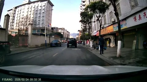 China: Sudden intersection car collision in Sichuan, China 스톡 동영상 329666436