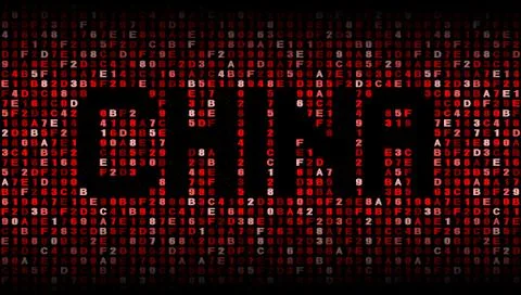 China text on hex code illustration Stock-Illustration